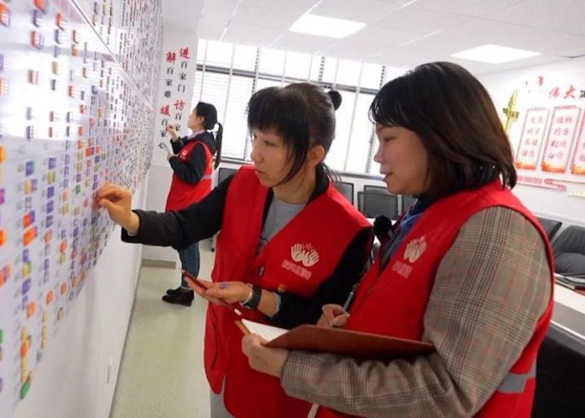 彭浦新村街道制作居民走訪圖 打標(biāo)簽形成精細化管理模式