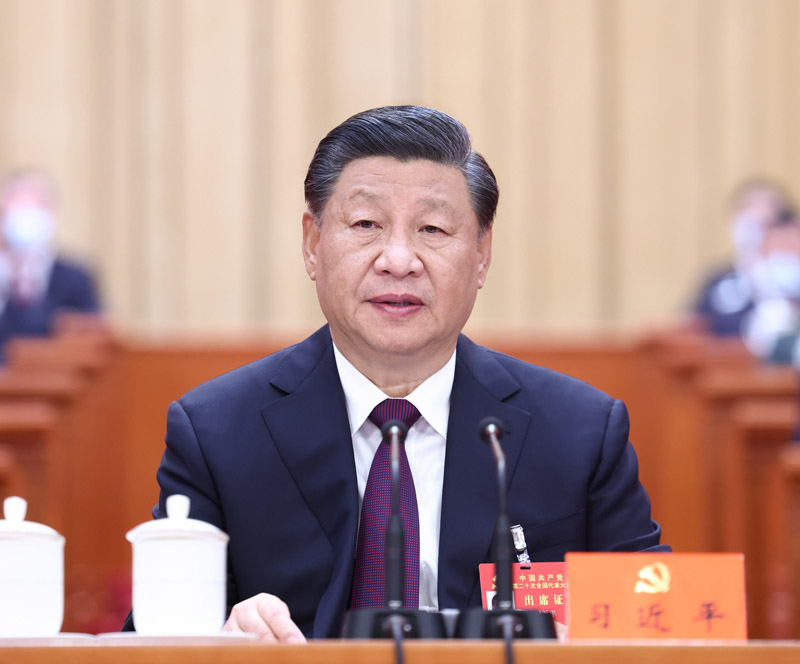 10月22日，中國共產(chǎn)黨第二十次全國代表大會(huì)在北京人民大會(huì)堂勝利閉幕。習(xí)近平同志主持大會(huì)。.jpg